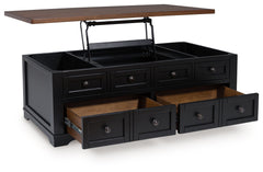 Wildenauer - Brown / Black - Lift Top Cocktail Table