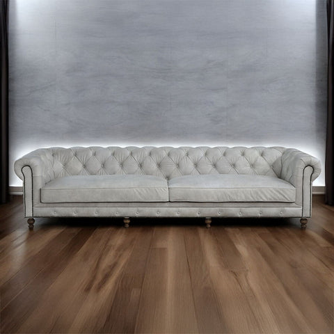 Ofer - Sofa - Vintage White Top Grain Leather