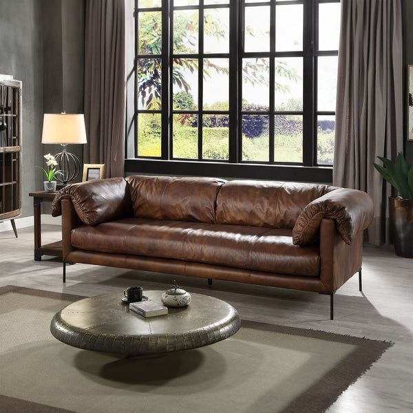 Jaron - Sofa - Mocha Top Grain Leather
