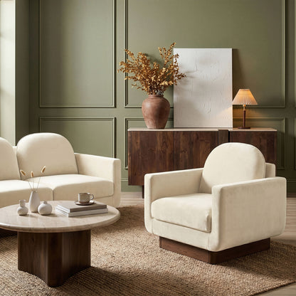Diviento - Velvet Performance Fabric Upholstered Accent Chair