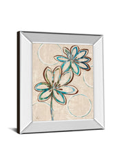 Tie Dye I By Nan - Mirror Framed Print Wall Art - Blue