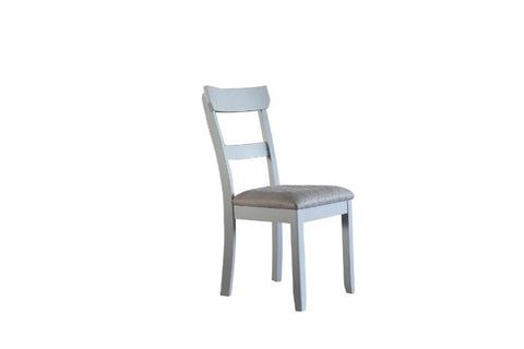 House Marchese - Side Chair (Set of 2) - Two Tone Gray Fabric & Pearl Gray