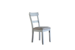House Marchese - Side Chair (Set of 2) - Two Tone Gray Fabric & Pearl Gray