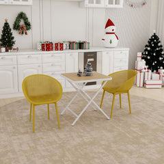 2 Pack Lounge Chair Set & Folding Square Table