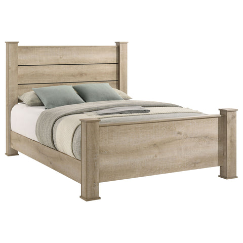 Sansome - Queen Panel Bed - Oak
