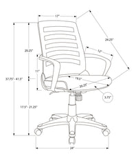 Office Chair, Adjustable Height, Swivel, Ergonomic, Armrests
