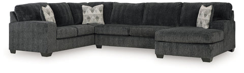 Hollyview - 3-Piece Sectional With Raf Corner Chaise - Shadow