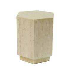Hexagonal Archaistic Side Table High Quality Magnesium Oxide - Antique Brown