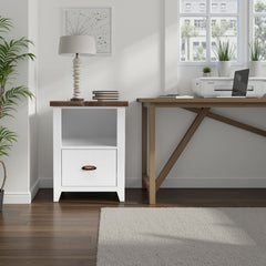 Hampton - 1 Drawer File - Jasmine Whitewash / Barnwood