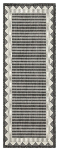 Sunshine - 5'3" X 7'3" Polypropylene Indoor & Outdoor Area Rug - Anthracite