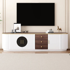 Modern Minimalist TV Stand For TVs Up To 80" With 3 Drawers And 1 Shelf