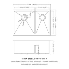 Modern Double Bowl Undermount Sink Design With 10" Deep Basins