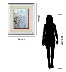 Wilting Away By Macy Cole - Mirror Framed Print Wall Art - Blue