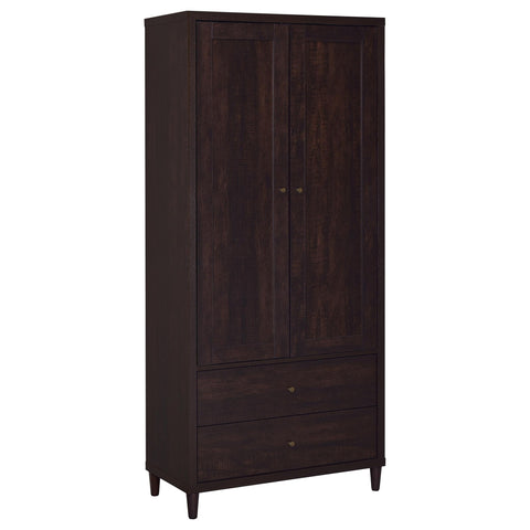 Nestor - 2 Drawer Tall Accent Cabinet With 2 Doors - Rustic