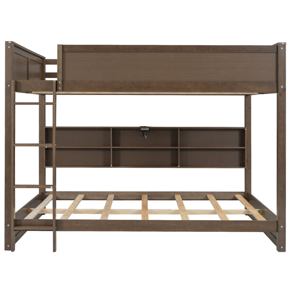 Bunk Bed With Storage Cabinets And USB Ports