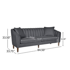 Contemporary 3 Seater Sofa With Plush Accents