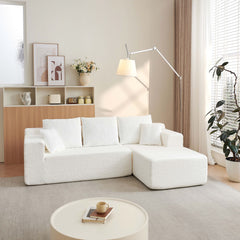 Modular Cloud Sectional Couch With L Shape Chaise, Deep Seat