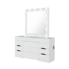 Elisa - Vanity Set With Stool And LED Bulbs