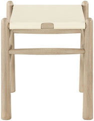 Santos - Faux Leather Upholstered Bench - Natural Frame