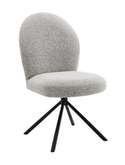 Lawton - Boucle Side Chair With Swivel (Set of 2) - Gray
