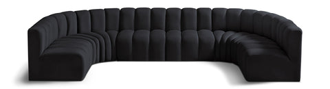 Arc - Velvet Modular U-Shaped Sectional