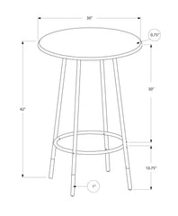 Home Bar Table With Bar Height, Small Round For Kitchen - Espresso