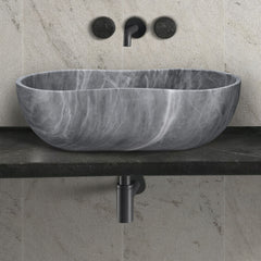 Bathroom Vessel Sink With Wavy Design