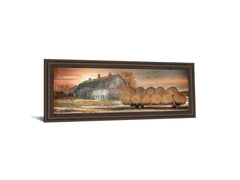 Sunset On The Farm By Lori Dieter - Framed Print Wall Art - Dark Brown