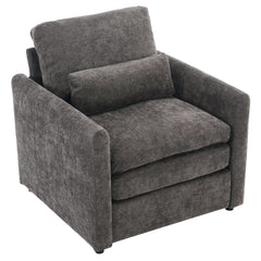 Cozy Upholstered Plush Cushion Armchair For Living Room