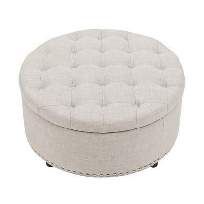 Tufted Storage Ottoman With Upholstery