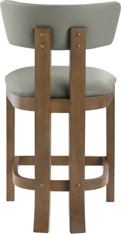 Lavrin - Vegan Leather Upholstered Counter Stool (Set of 2) - Walnut Base