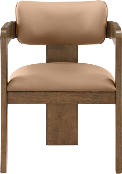 Sacha - Vegan Leather Upholstered Dining Chair With Brown Base (Set of 2)