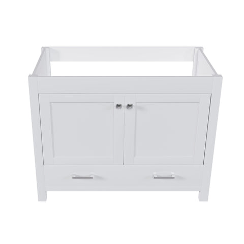 42" Bathroom Vanity Base With Doors And Drawer - White