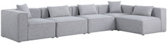 Cube - Linen 5 Piece Modular Sectional