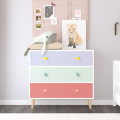 3 Drawer Dresser, Storage Cabinet With Anti Tip Safety