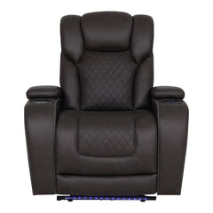 Wendell - Power Motion Recliner With Storage, USB & LED - Dark Gray