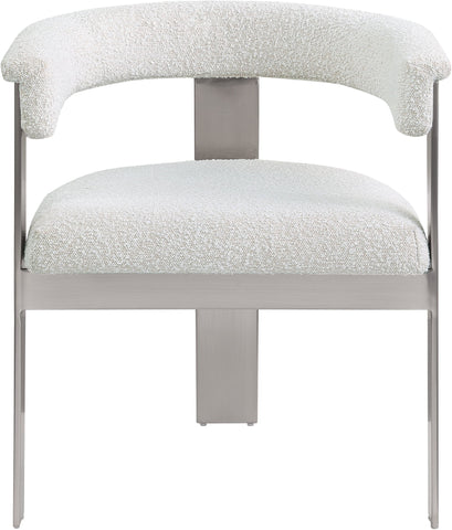 Romeo - Boucle Dining Chair With Silver Base (Set of 2)