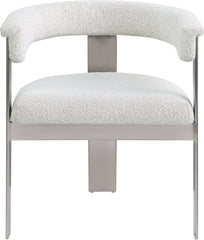 Romeo - Boucle Dining Chair With Silver Base (Set of 2)