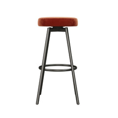 Modern Glam Upholstered Bar Stool - Rust