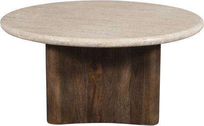 Pietra - Travertine And Mango Wood Table