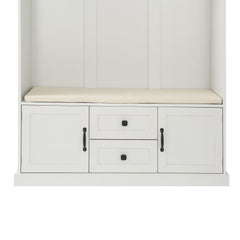 Hall Tree With 3 Hooks, Coat Hanger, Entryway Bench, Storage Bench, 3 In 1 Design