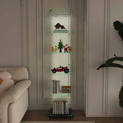 Premium 5 Tier Glass Display Case With 5 Dynamic LED Modes