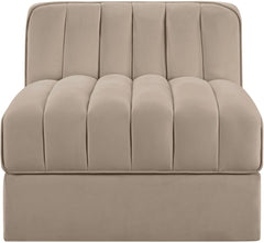 Rummi - Velvet Performance Fabric Upholstered Modular Armless Chair