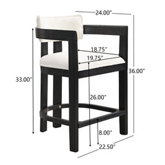 Contemporary Upholstered Counter Stools Set