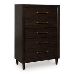 Mallenette - Merlot - Five Drawer Chest