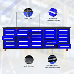 Workbench With Storage Drawers (25 Drawers)