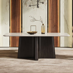 Jacory - Dining Table With Bottocino Marble Top - Espresso