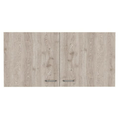 Wall Cabinet Two Doors, Two Internal Shelves - White / Light Gray