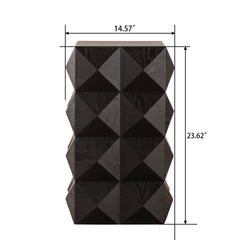 Side Table With 3D Embossed Pattern Design