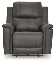 Bleckley - Power Recliner With Adjustable Headrest - Anchor